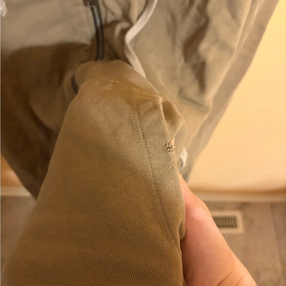 Allsaints dark tan/ brown distressed zip-up hoodie - Picture 6 of 7